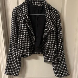 HYFVE Black and White Houndstooth Blazer